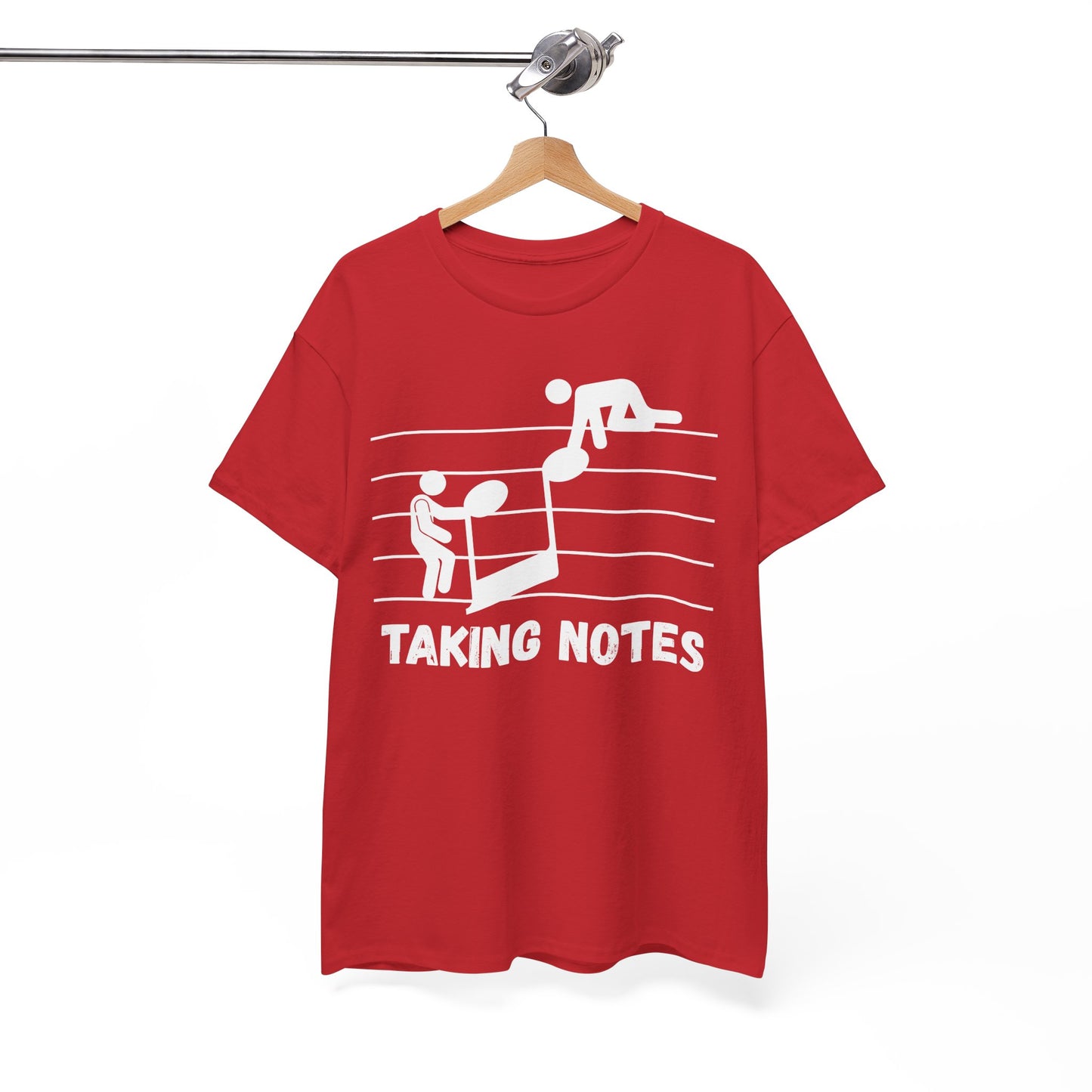 Taking Notes T-Shirt — Funny Music Staff Graphic Tee for Musicians & Music Teachers