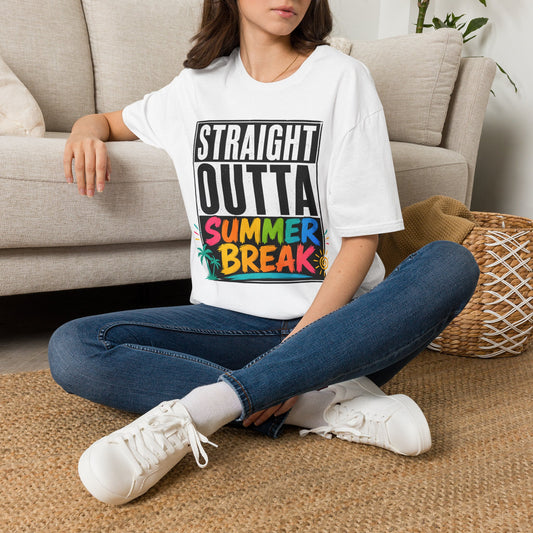 T-Shirt — "Straight Outta Summer Break" Graphic Tee