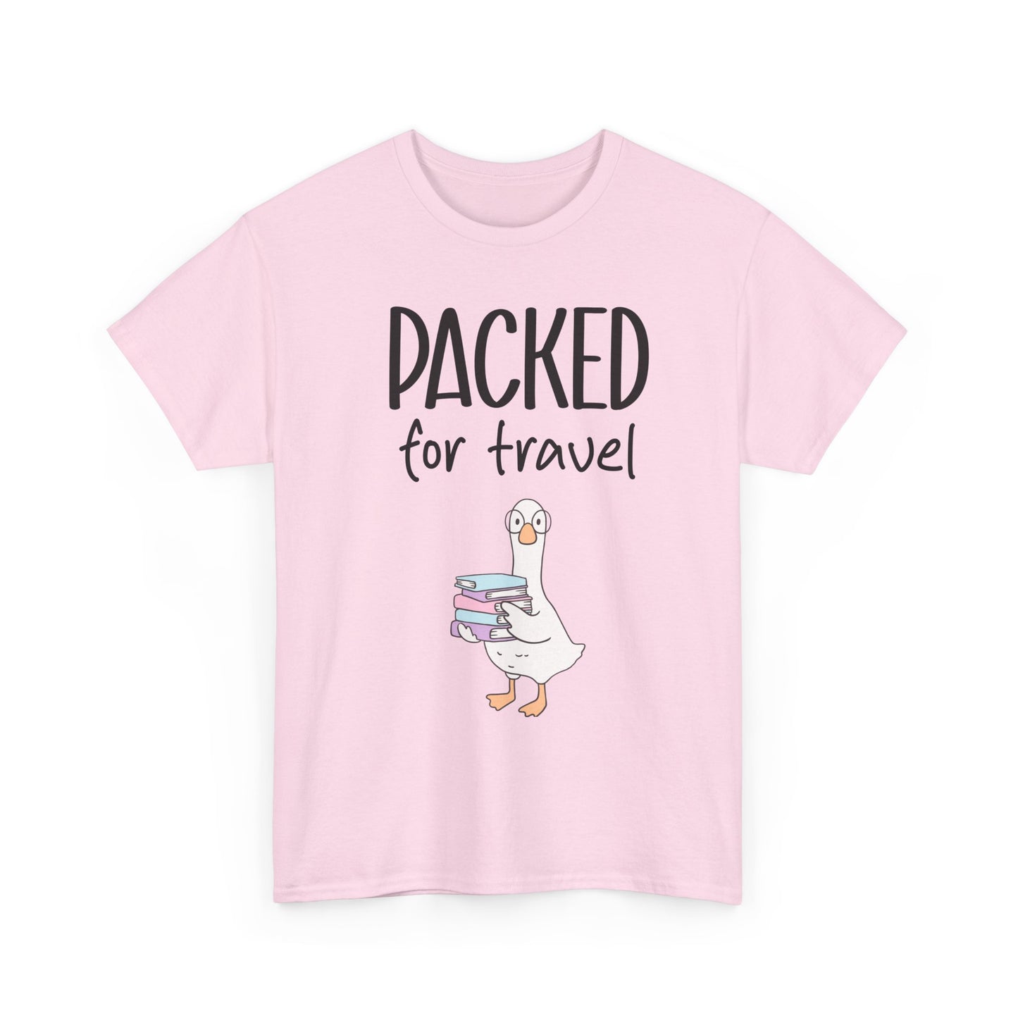 Book Lovers Goose Shirt Packed for Travel