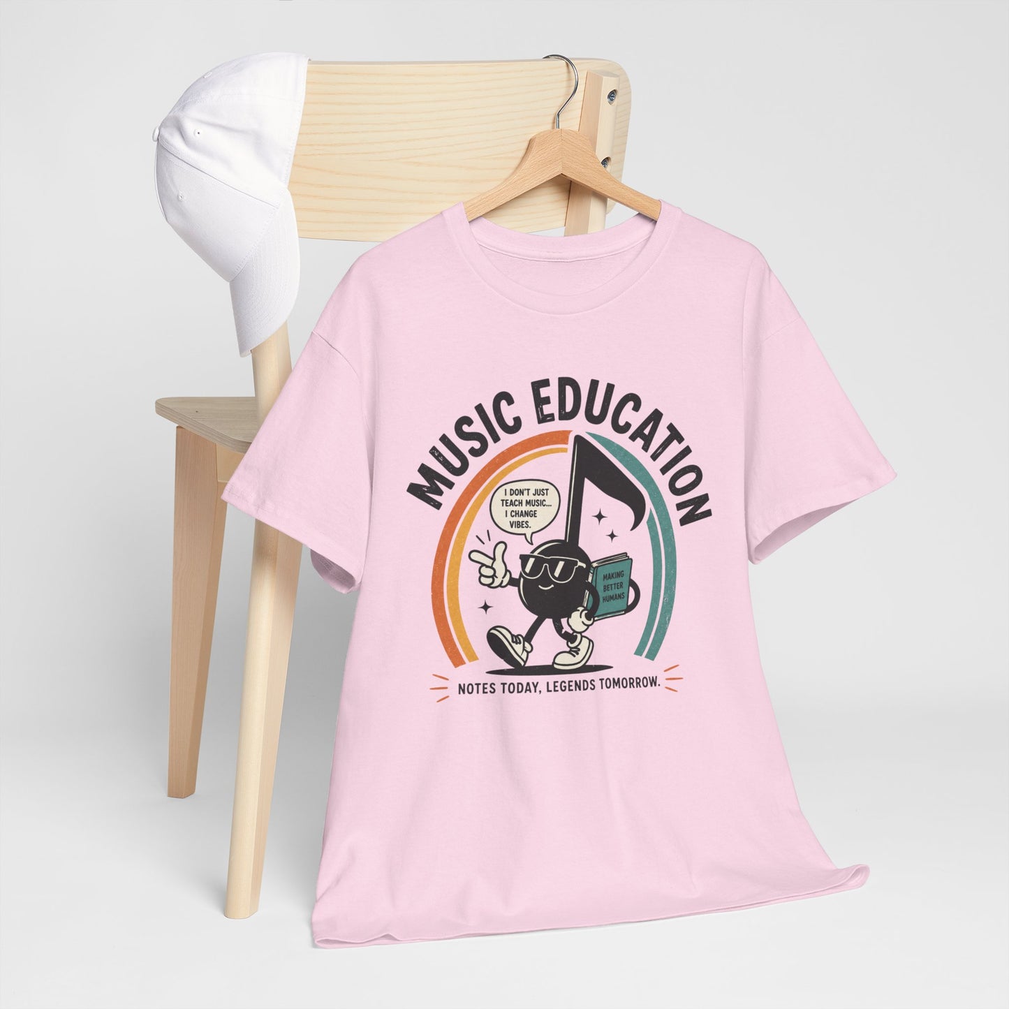 'Notes Today, Legends Tomorrow' Retro Music Teacher Tee