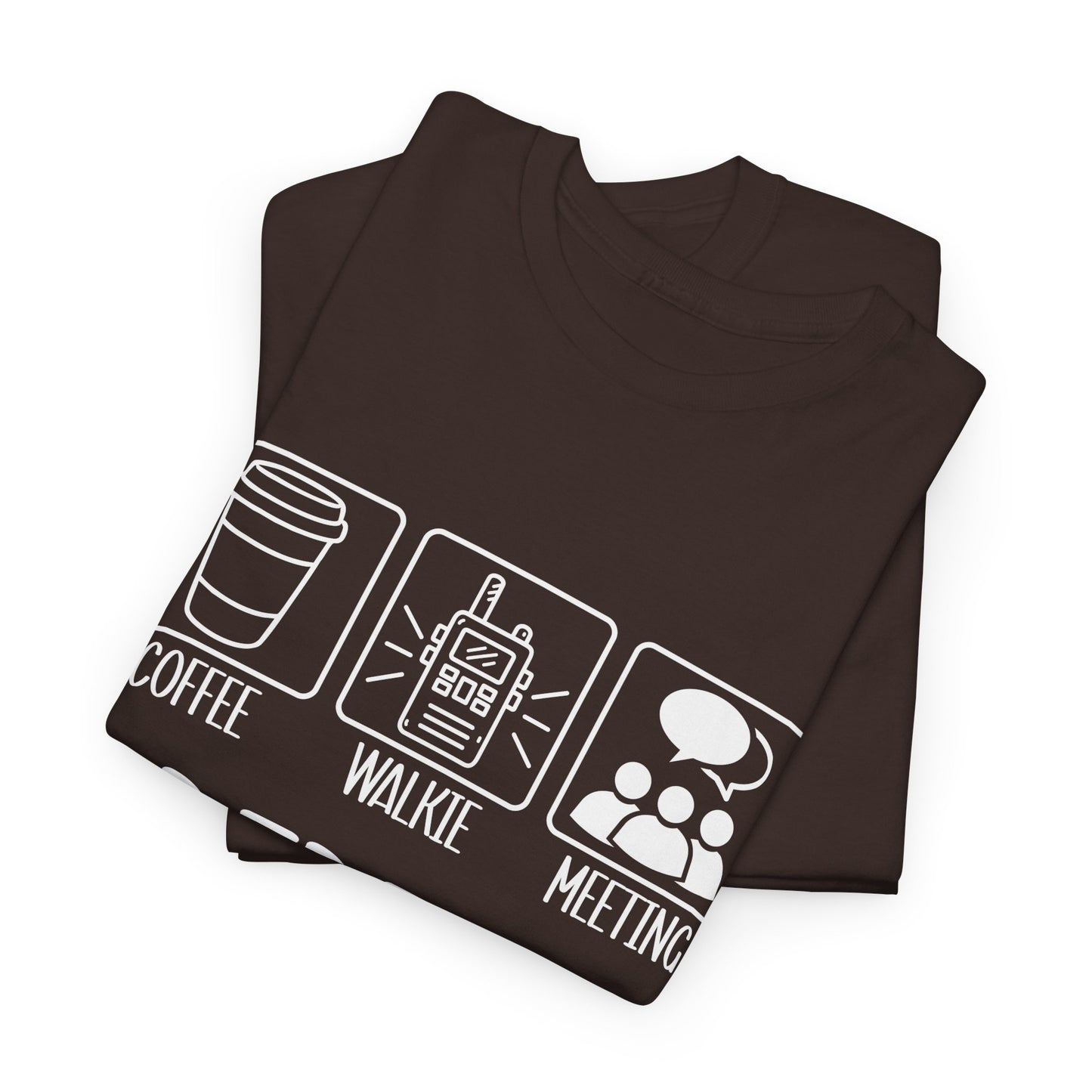 Coffee, Walkie, Meeting Repeat T-Shirt - School Administrator Tee