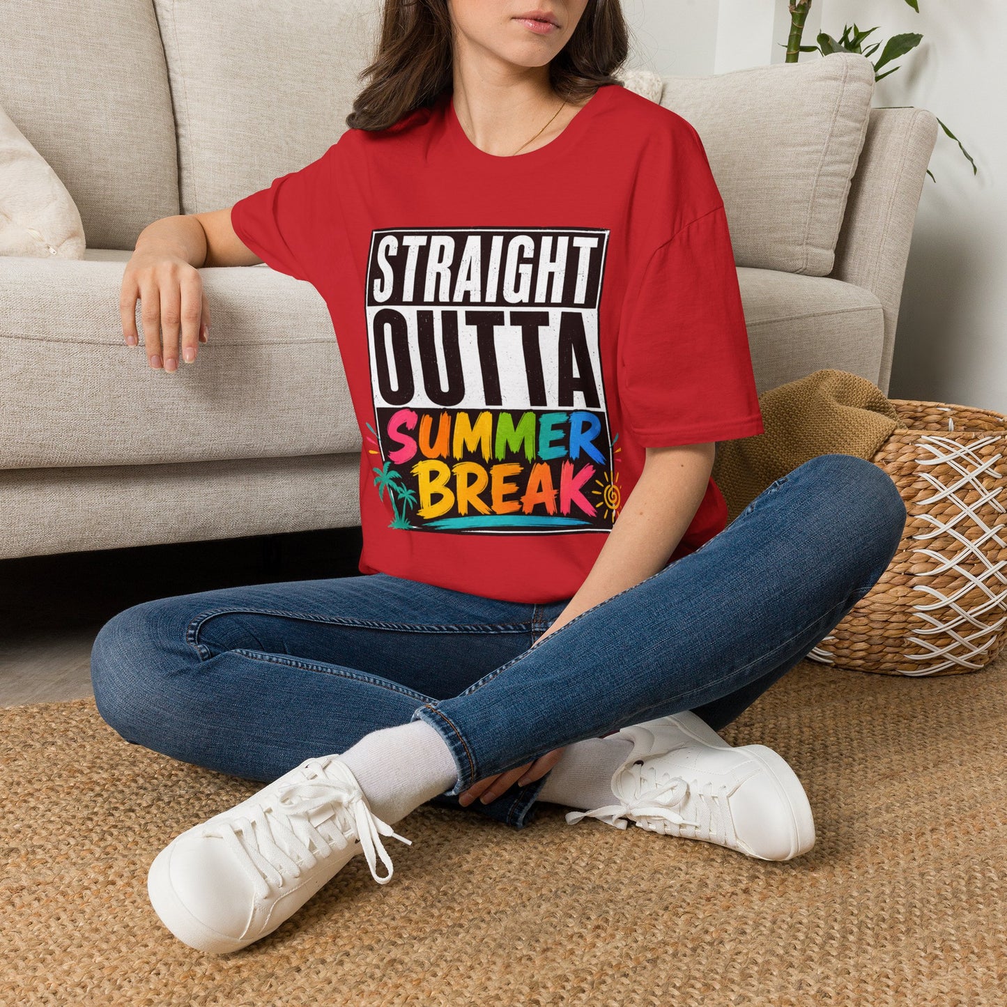 T-Shirt — "Straight Outta Summer Break" Graphic Tee