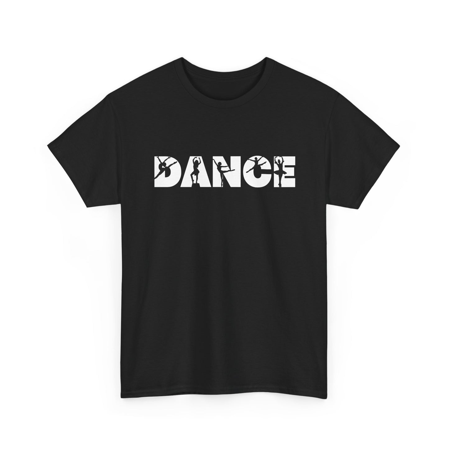 Dance T-Shirt — Bold Silhouette Dance Word Tee for Dancers & Dance Fans