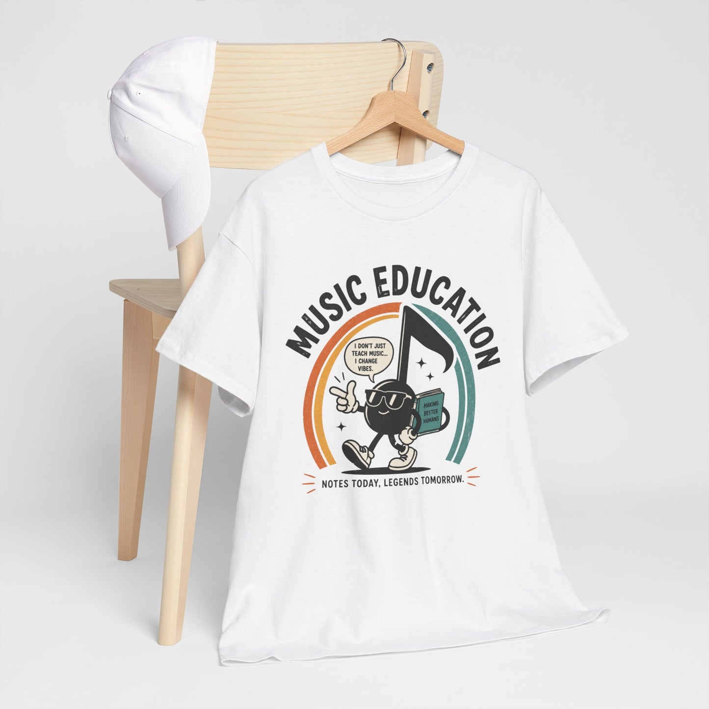 'Notes Today, Legends Tomorrow' Retro Music Teacher Tee