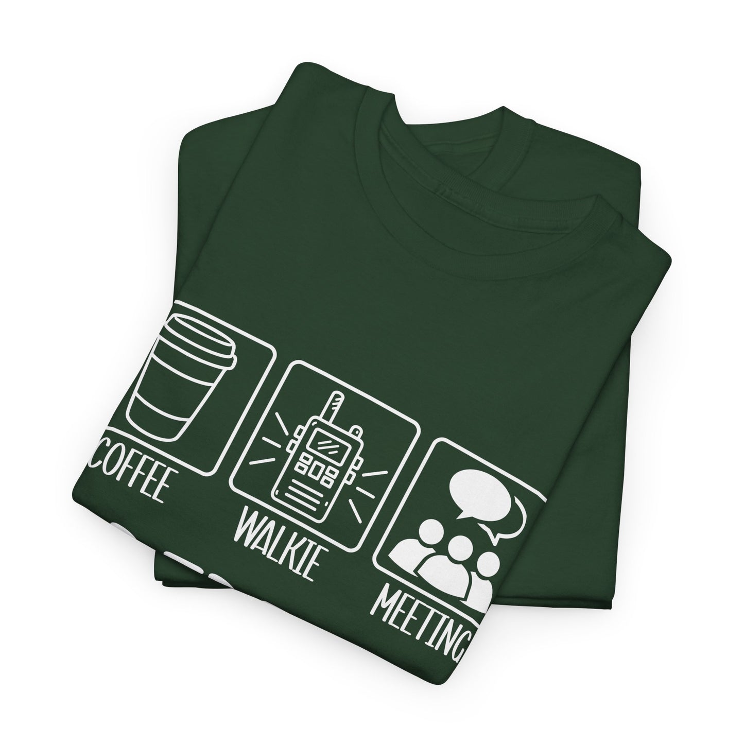 Coffee, Walkie, Meeting Repeat T-Shirt - School Administrator Tee