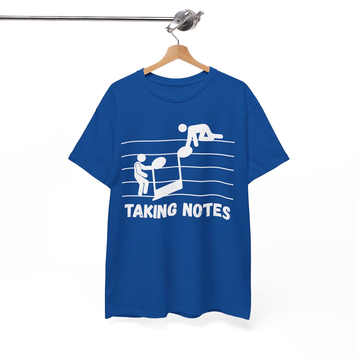 Taking Notes T-Shirt — Funny Music Staff Graphic Tee for Musicians & Music Teachers
