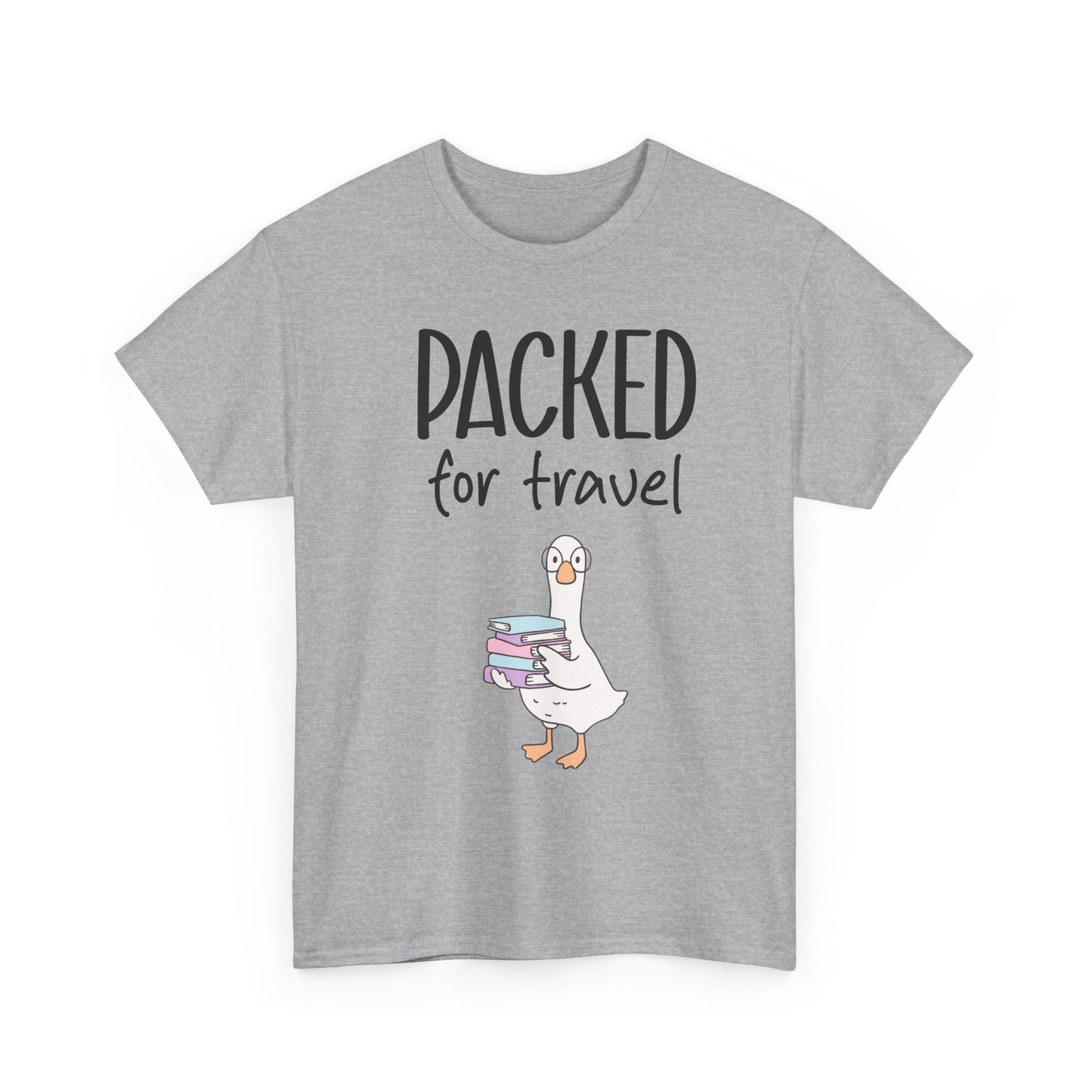 Book Lovers Goose Shirt Packed for Travel