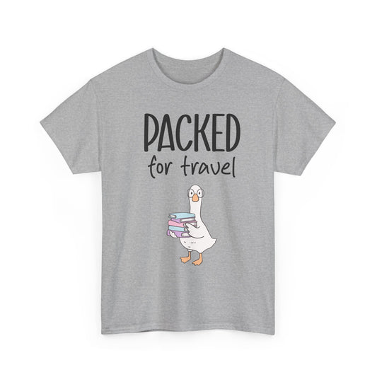 Book Lovers Goose Shirt Packed for Travel