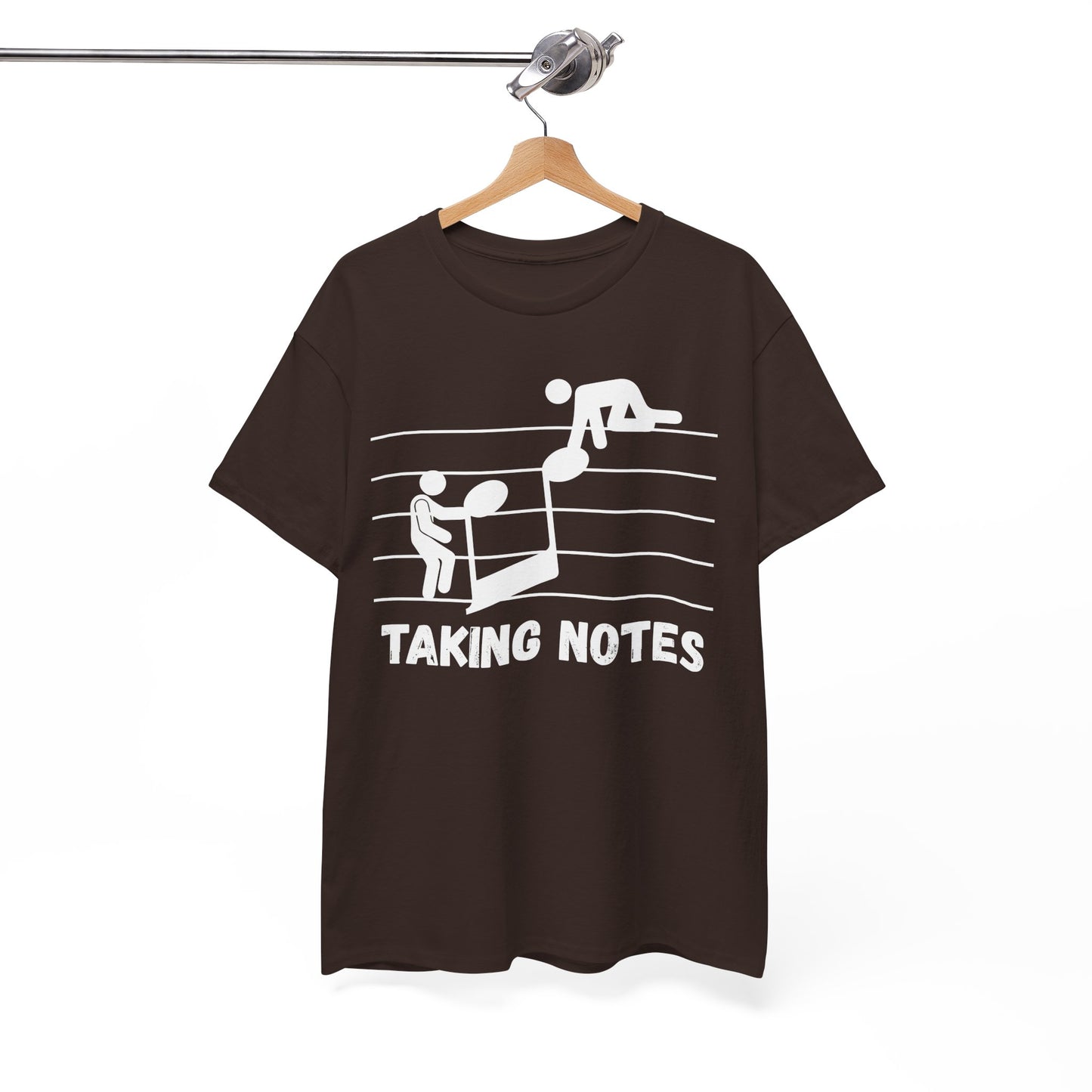 Taking Notes T-Shirt — Funny Music Staff Graphic Tee for Musicians & Music Teachers