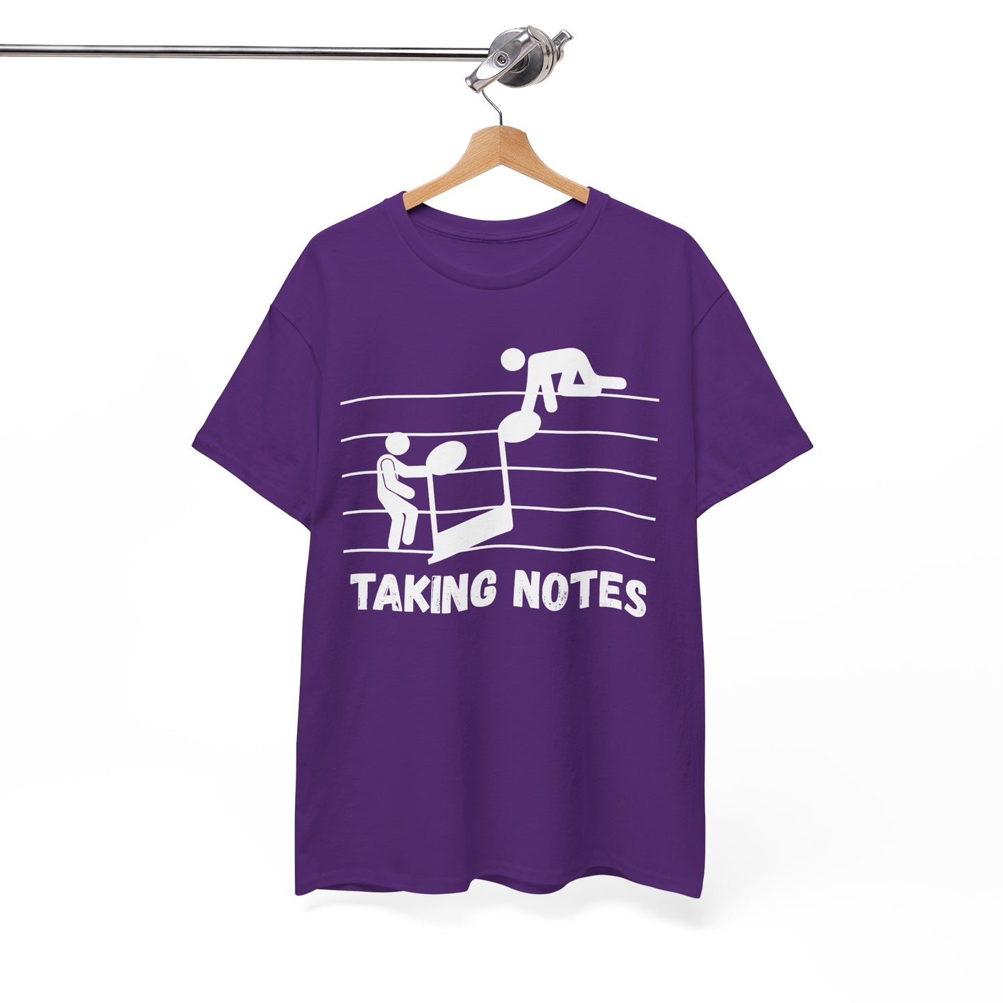 Taking Notes T-Shirt — Funny Music Staff Graphic Tee for Musicians & Music Teachers