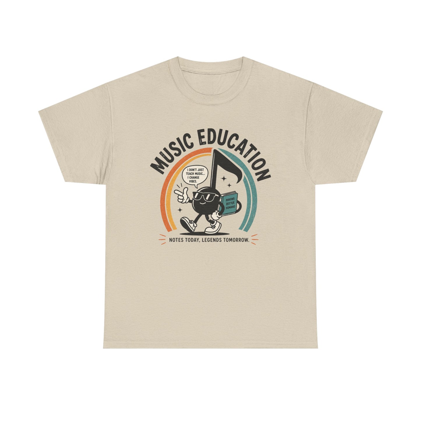 'Notes Today, Legends Tomorrow' Retro Music Teacher Tee