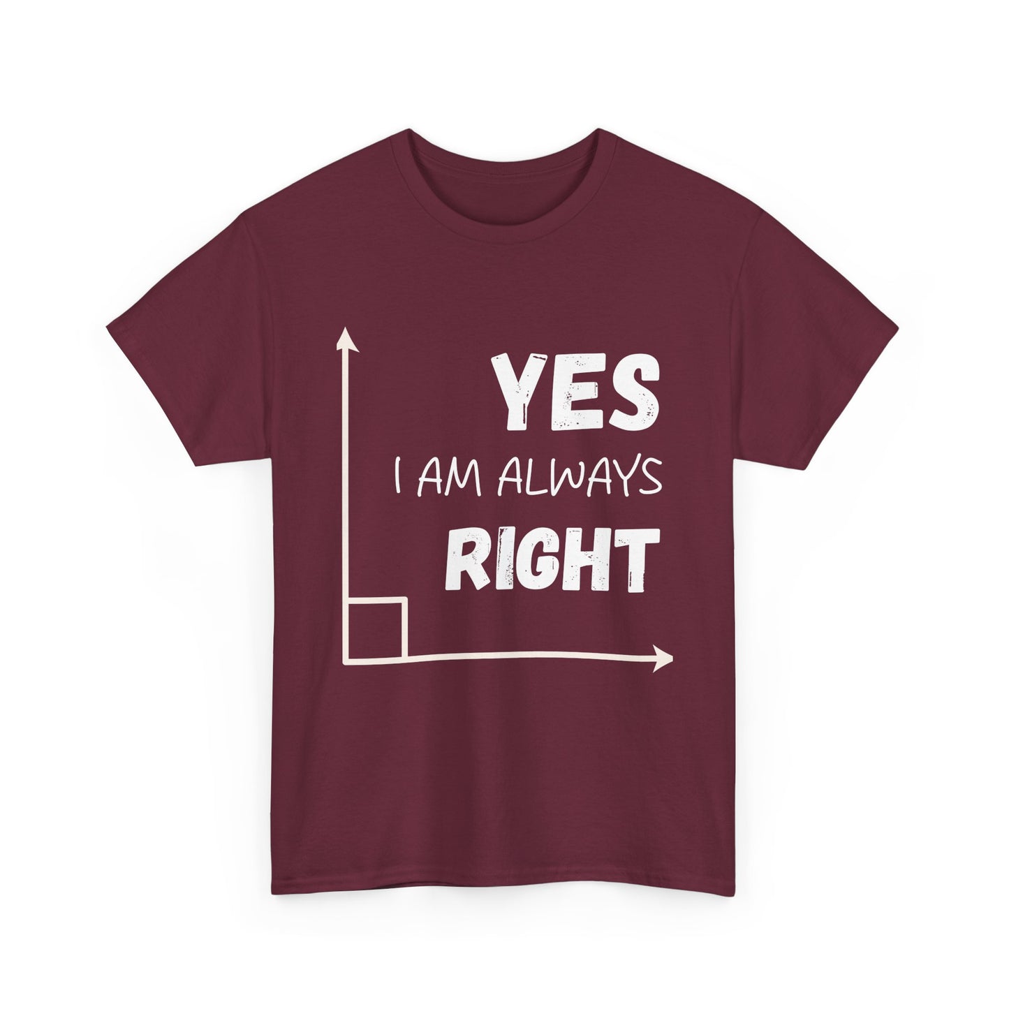 Yes I Am Always Right - Funny Math T Shirt
