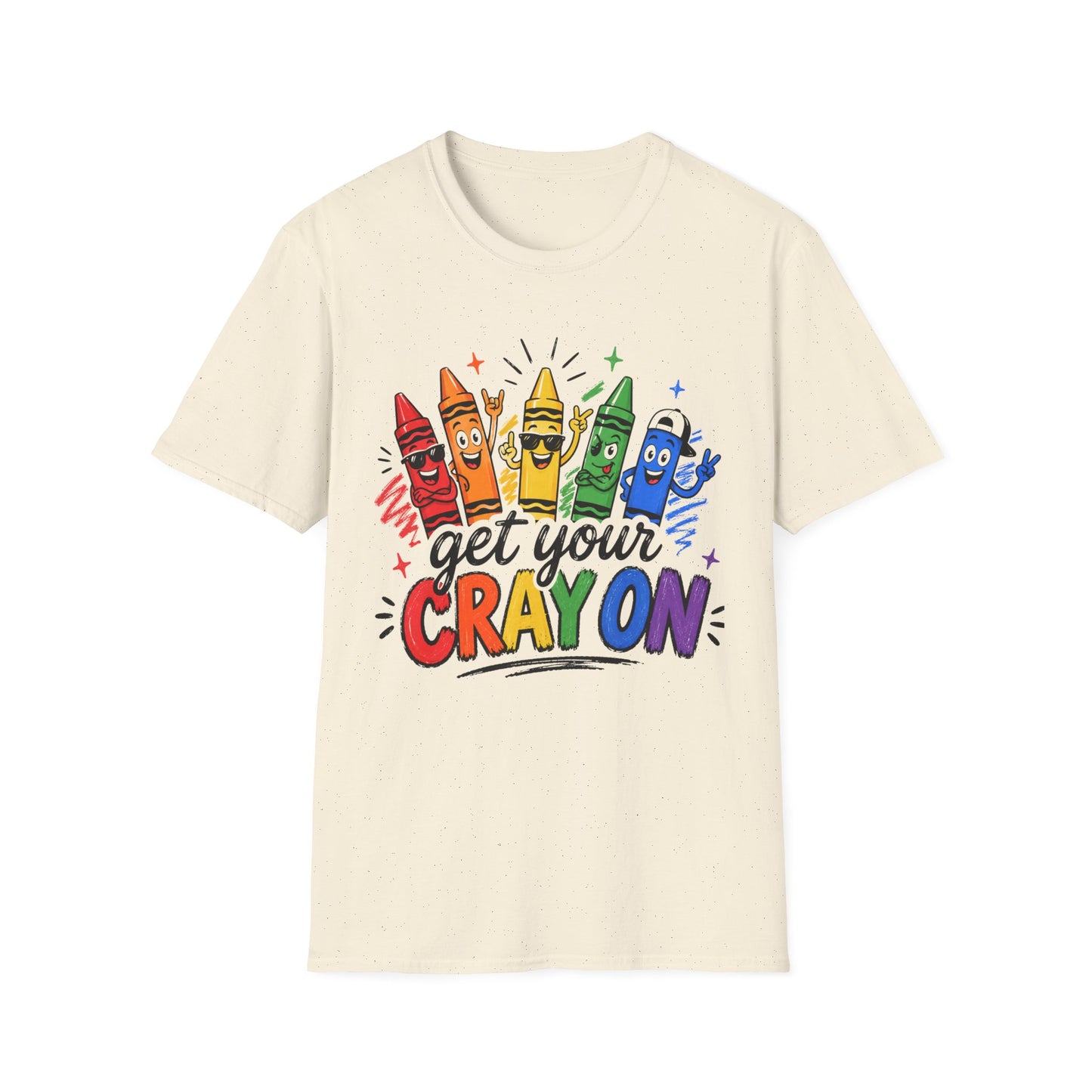 Get Your Crayon On T-Shirt — Colorful Kids & Teacher Graphic Tee