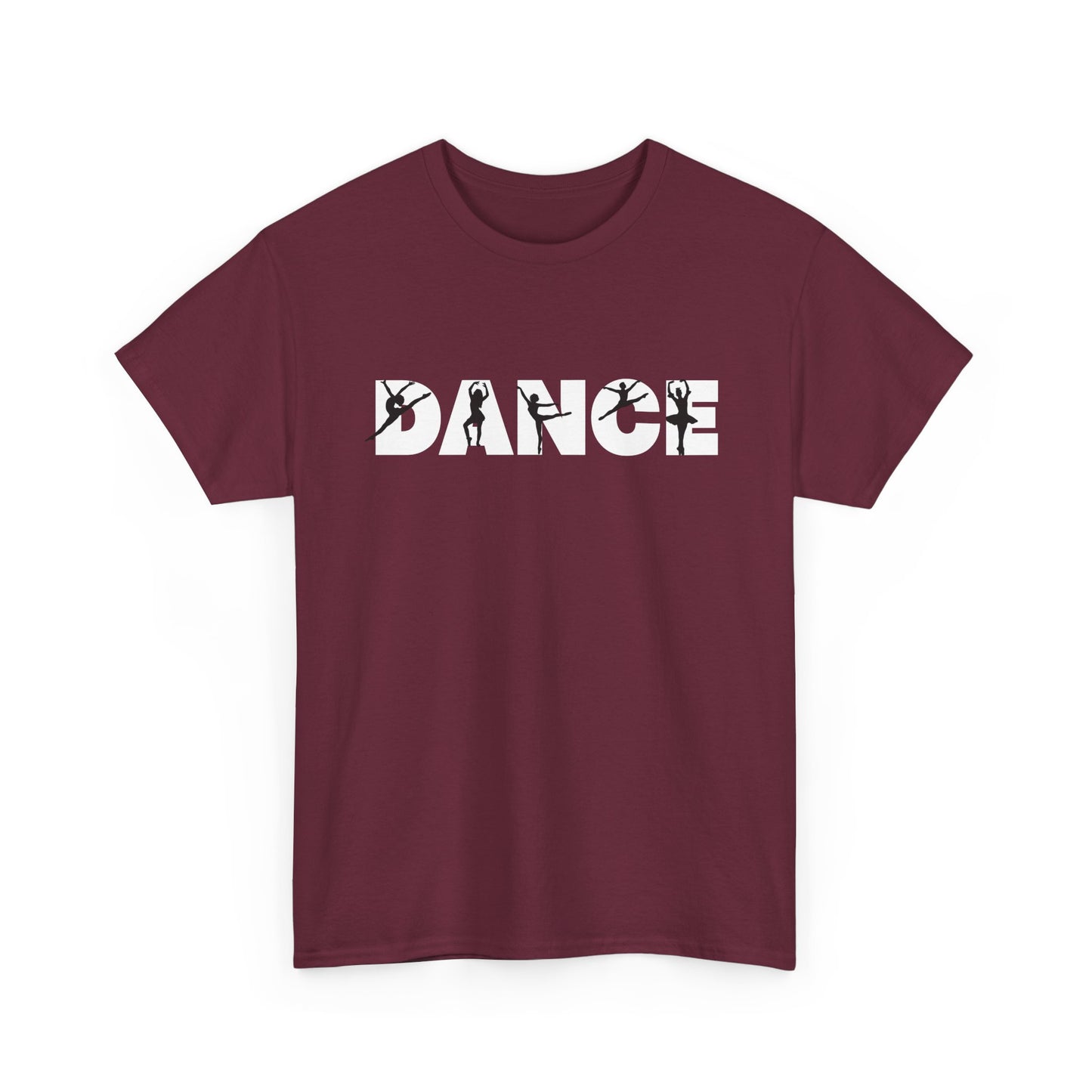 Dance T-Shirt — Bold Silhouette Dance Word Tee for Dancers & Dance Fans