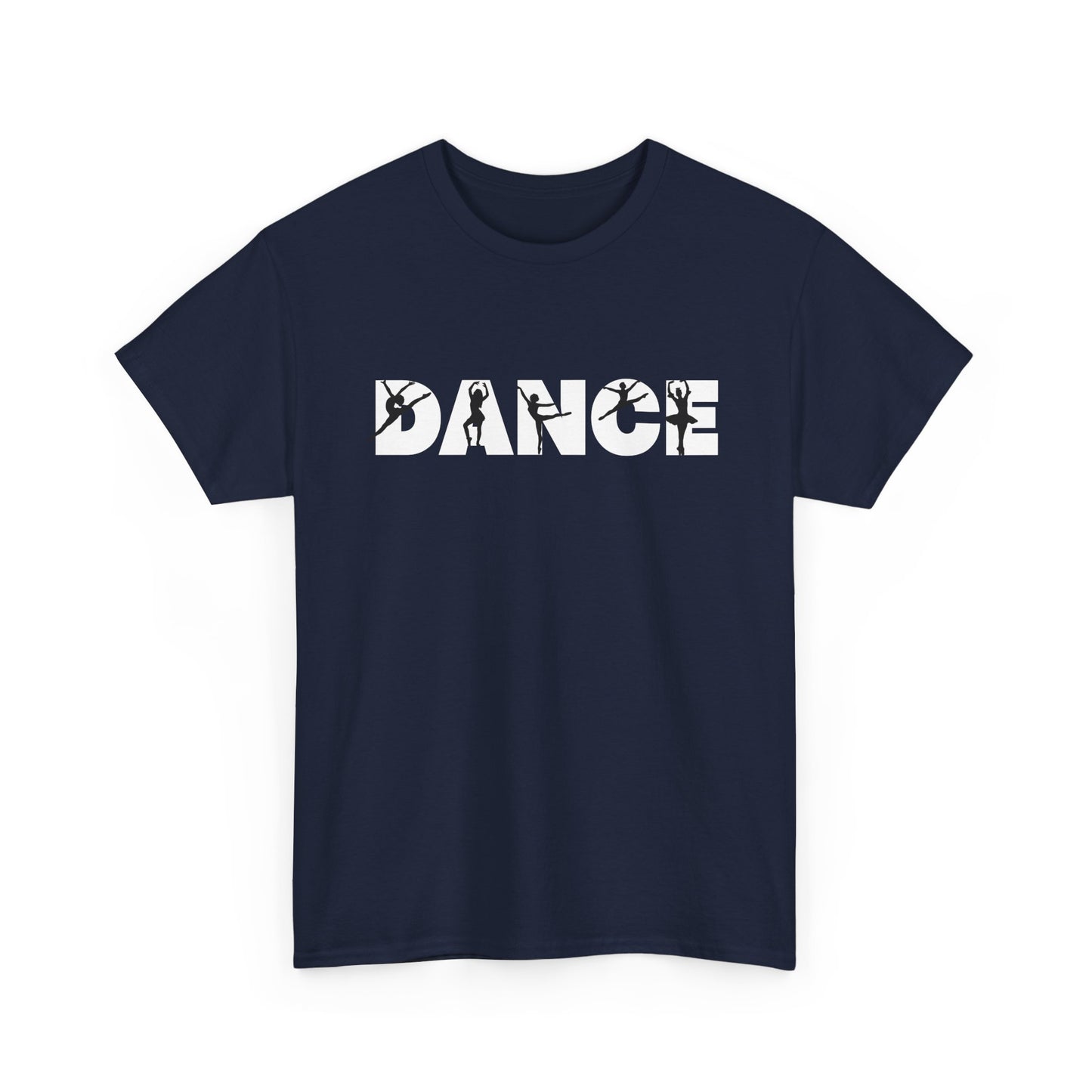 Dance T-Shirt — Bold Silhouette Dance Word Tee for Dancers & Dance Fans