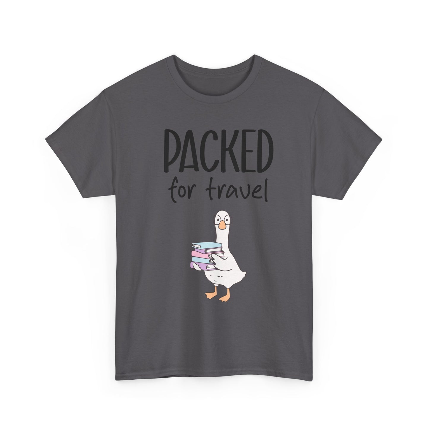 Book Lovers Goose Shirt Packed for Travel