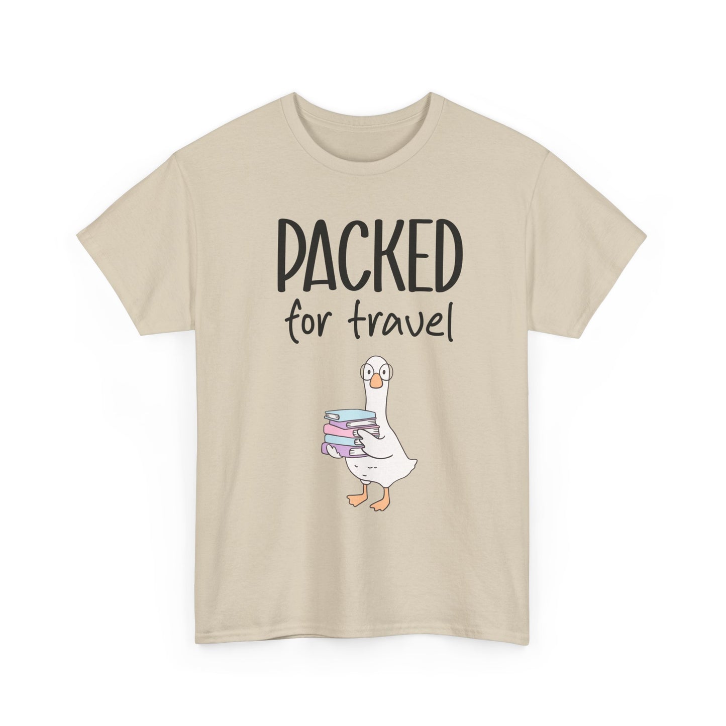 Book Lovers Goose Shirt Packed for Travel