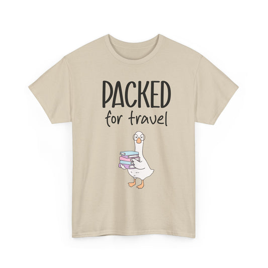 Book Lovers Goose Shirt Packed for Travel