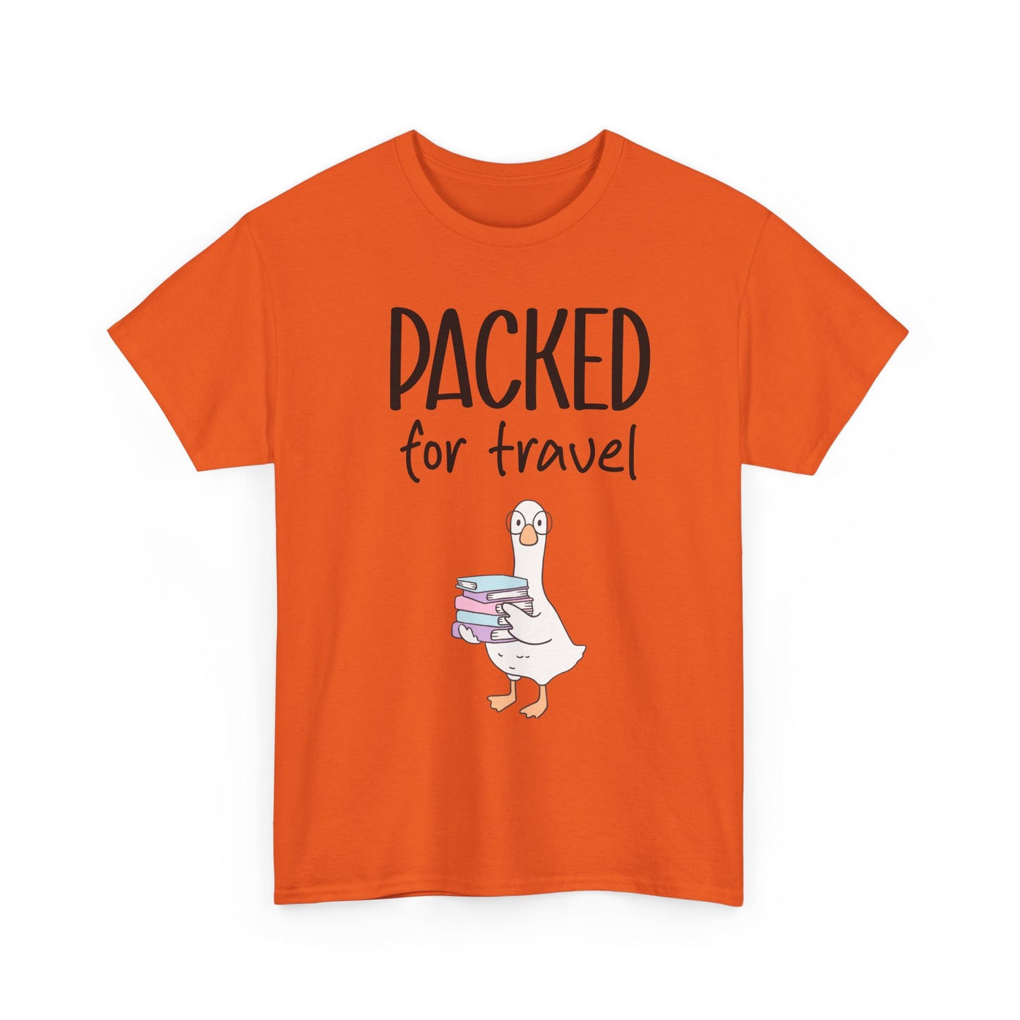 Book Lovers Goose Shirt Packed for Travel