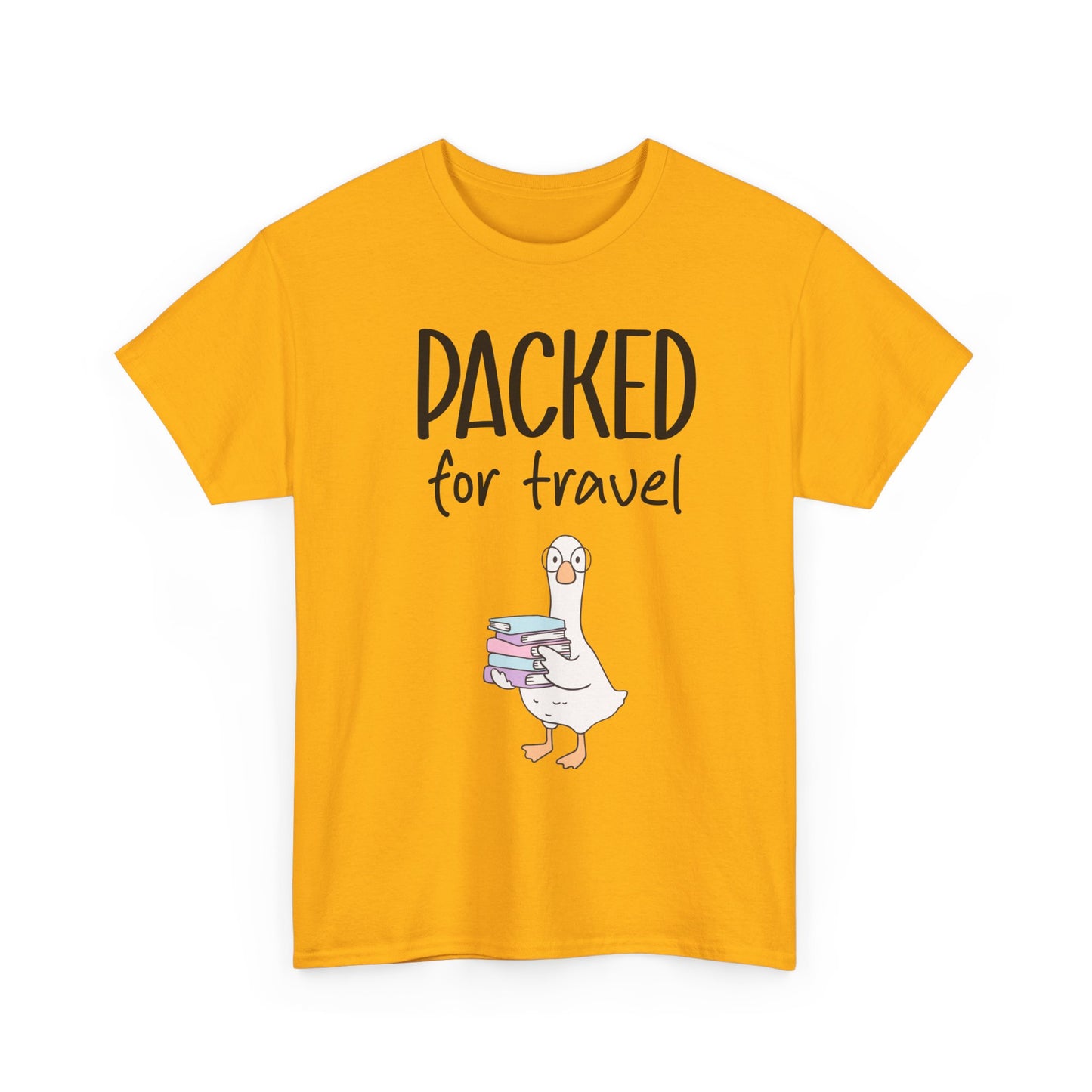 Book Lovers Goose Shirt Packed for Travel