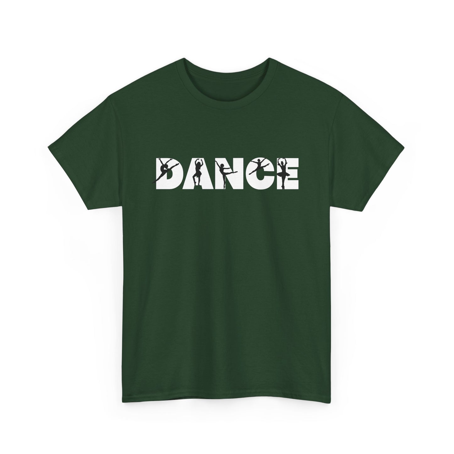 Dance T-Shirt — Bold Silhouette Dance Word Tee for Dancers & Dance Fans