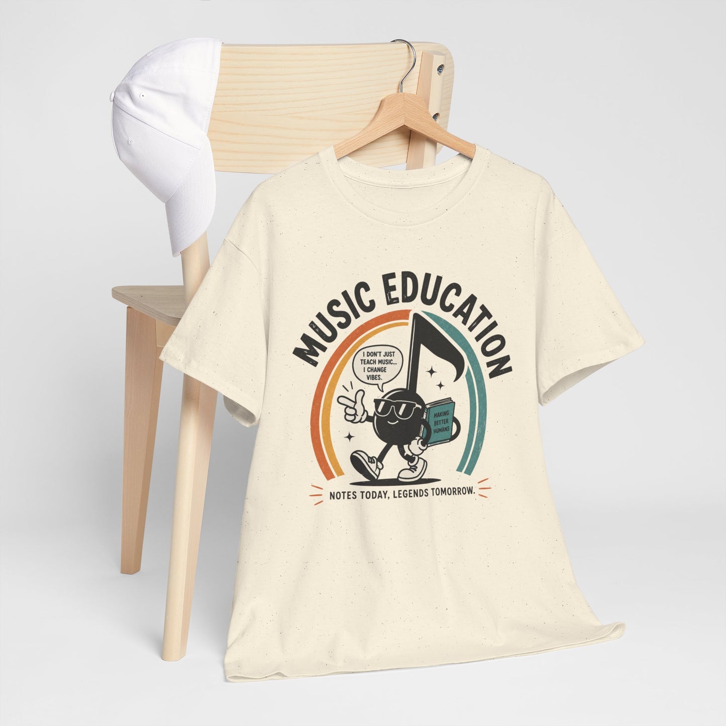 'Notes Today, Legends Tomorrow' Retro Music Teacher Tee