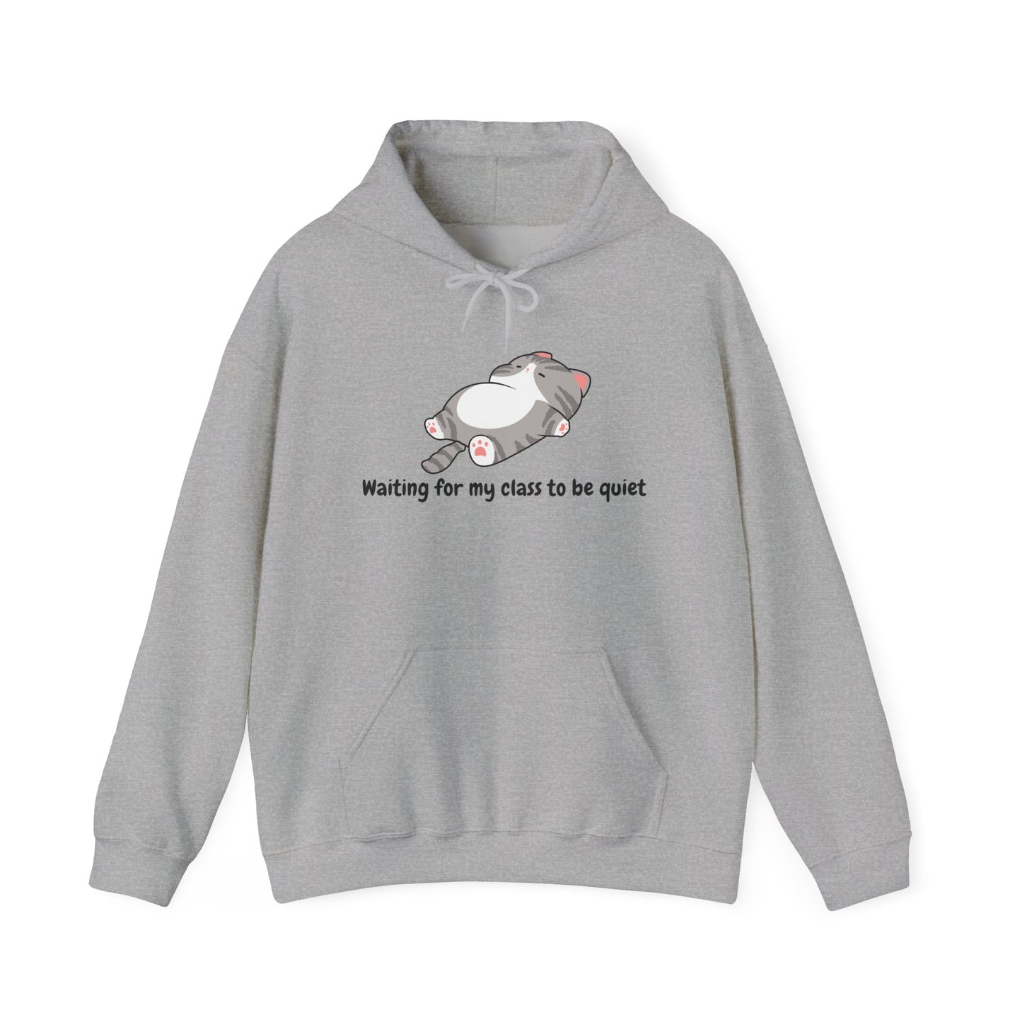 Waiting for my class comfy sweater – "Waiting for my class to be quiet" Cozy TeacherSweatshirt