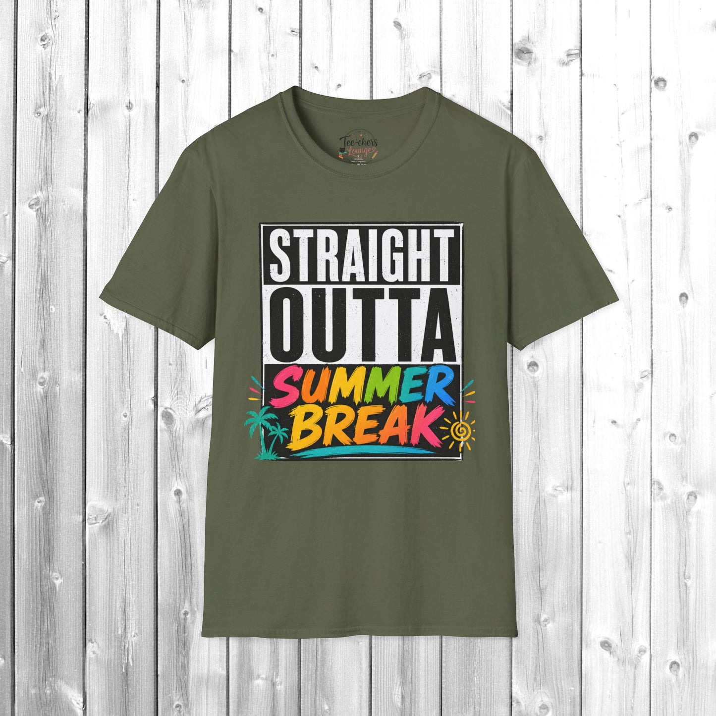 T-Shirt — "Straight Outta Summer Break" Graphic Tee