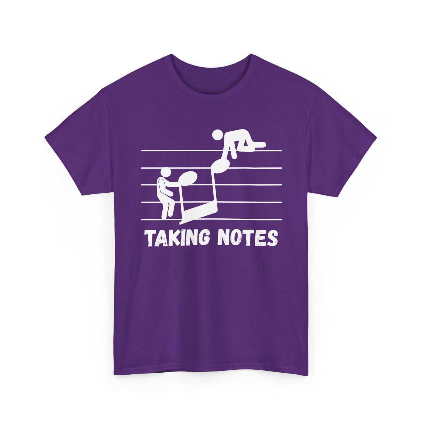 Taking Notes T-Shirt — Funny Music Staff Graphic Tee for Musicians & Music Teachers