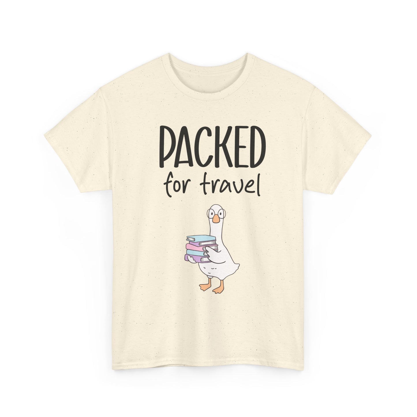 Book Lovers Goose Shirt Packed for Travel