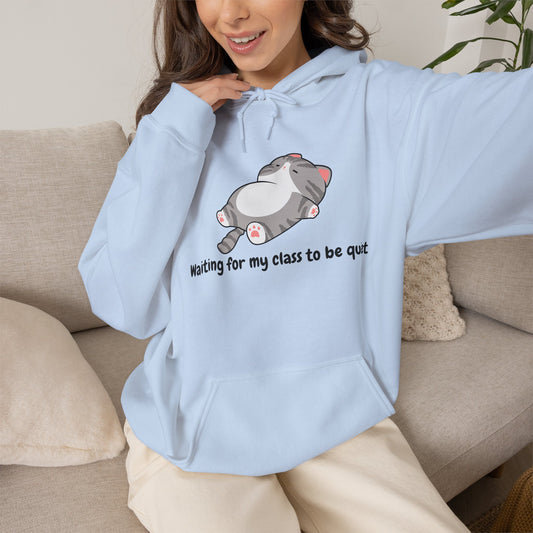 Waiting for my class comfy sweater – "Waiting for my class to be quiet" Cozy TeacherSweatshirt