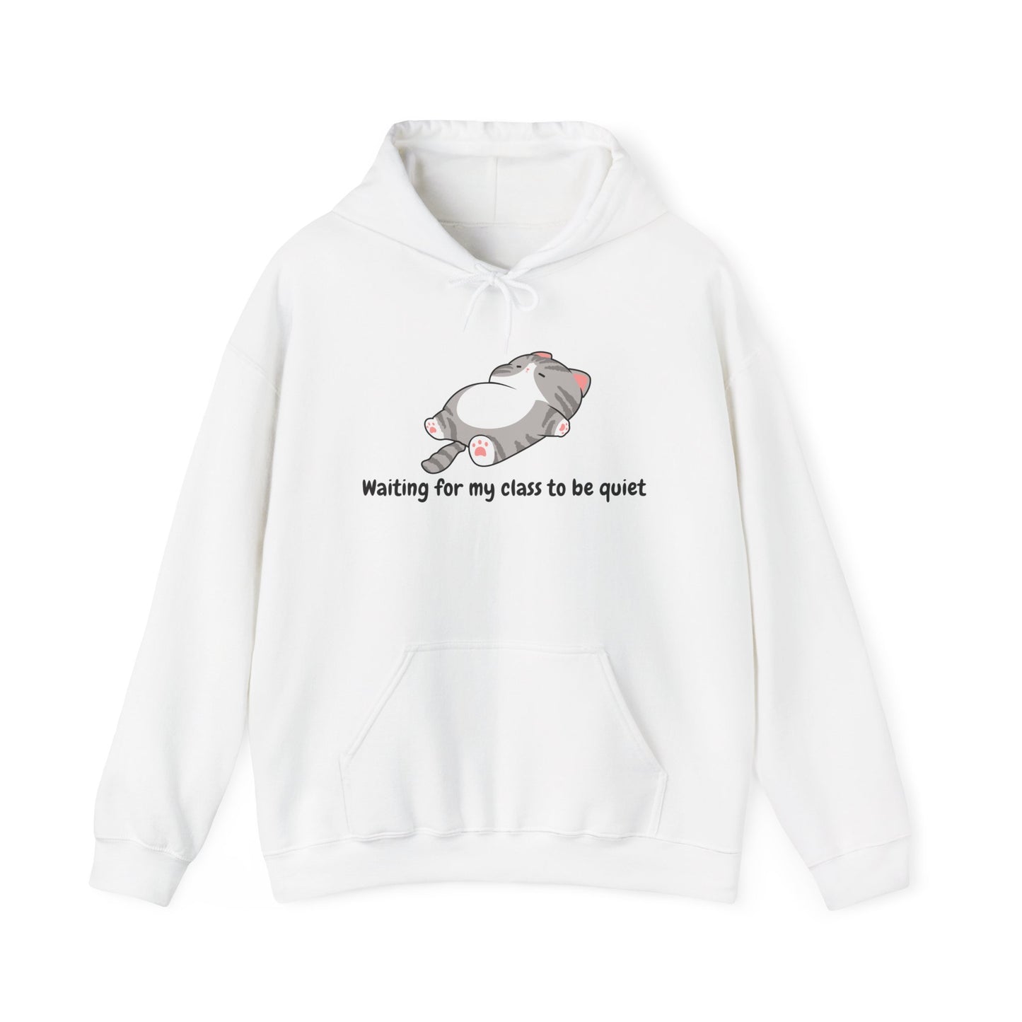 Waiting for my class comfy sweater – "Waiting for my class to be quiet" Cozy TeacherSweatshirt