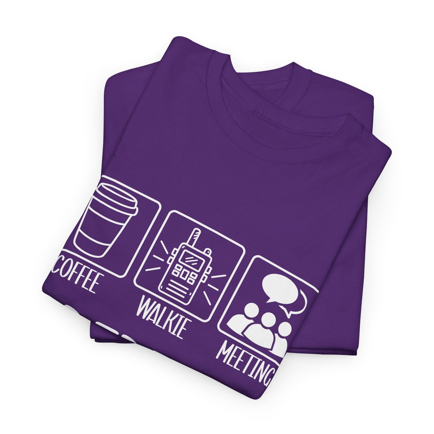 Coffee, Walkie, Meeting Repeat T-Shirt - School Administrator Tee