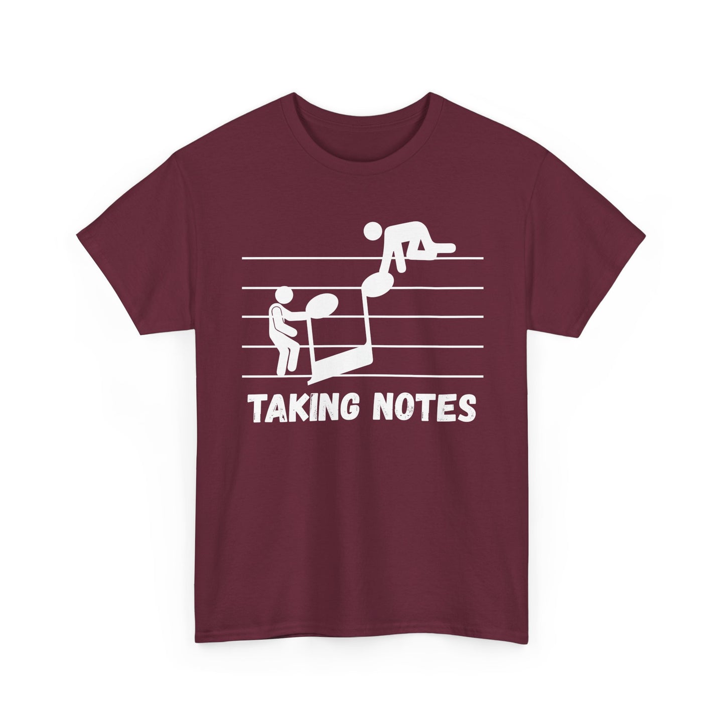 Taking Notes T-Shirt — Funny Music Staff Graphic Tee for Musicians & Music Teachers