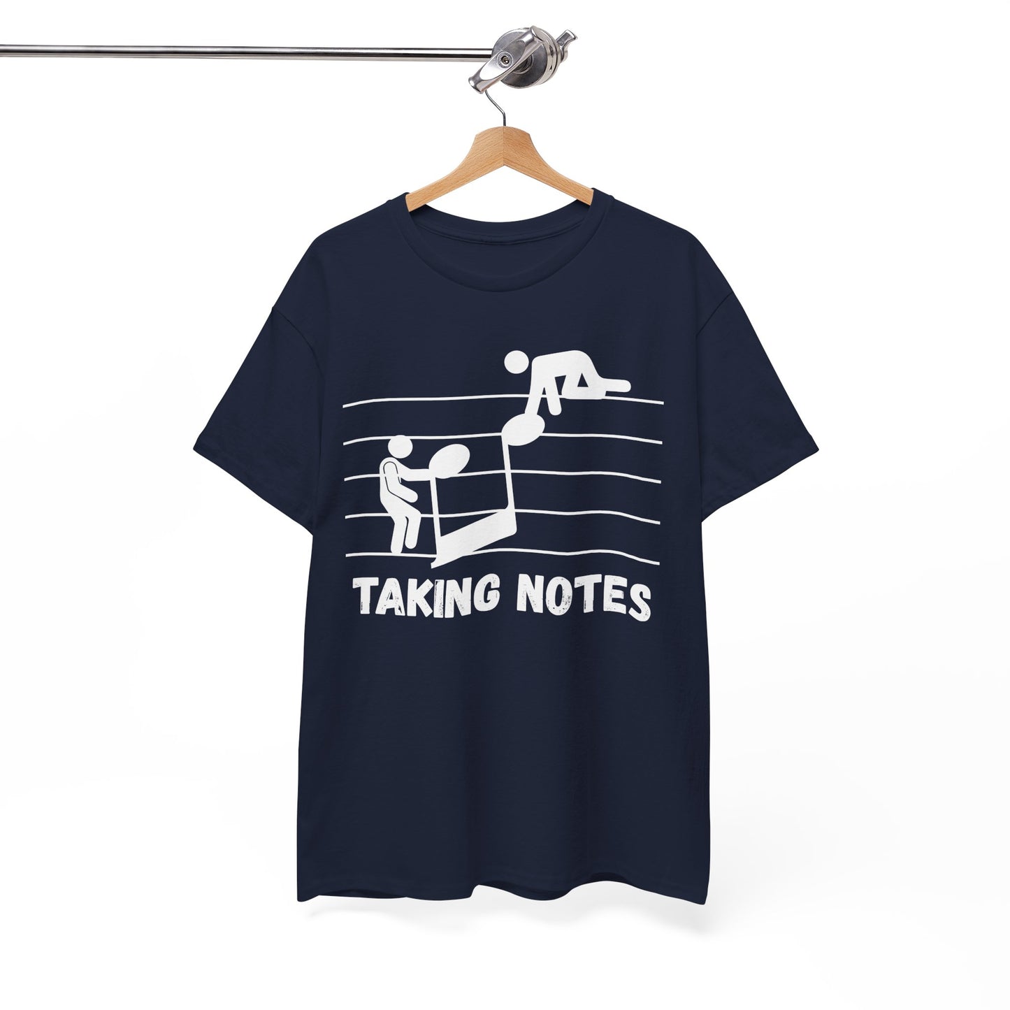 Taking Notes T-Shirt — Funny Music Staff Graphic Tee for Musicians & Music Teachers