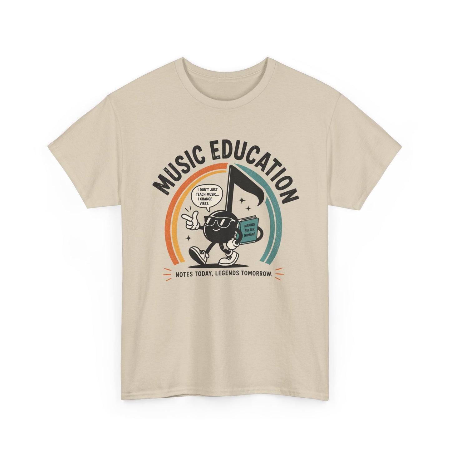 'Notes Today, Legends Tomorrow' Retro Music Teacher Tee