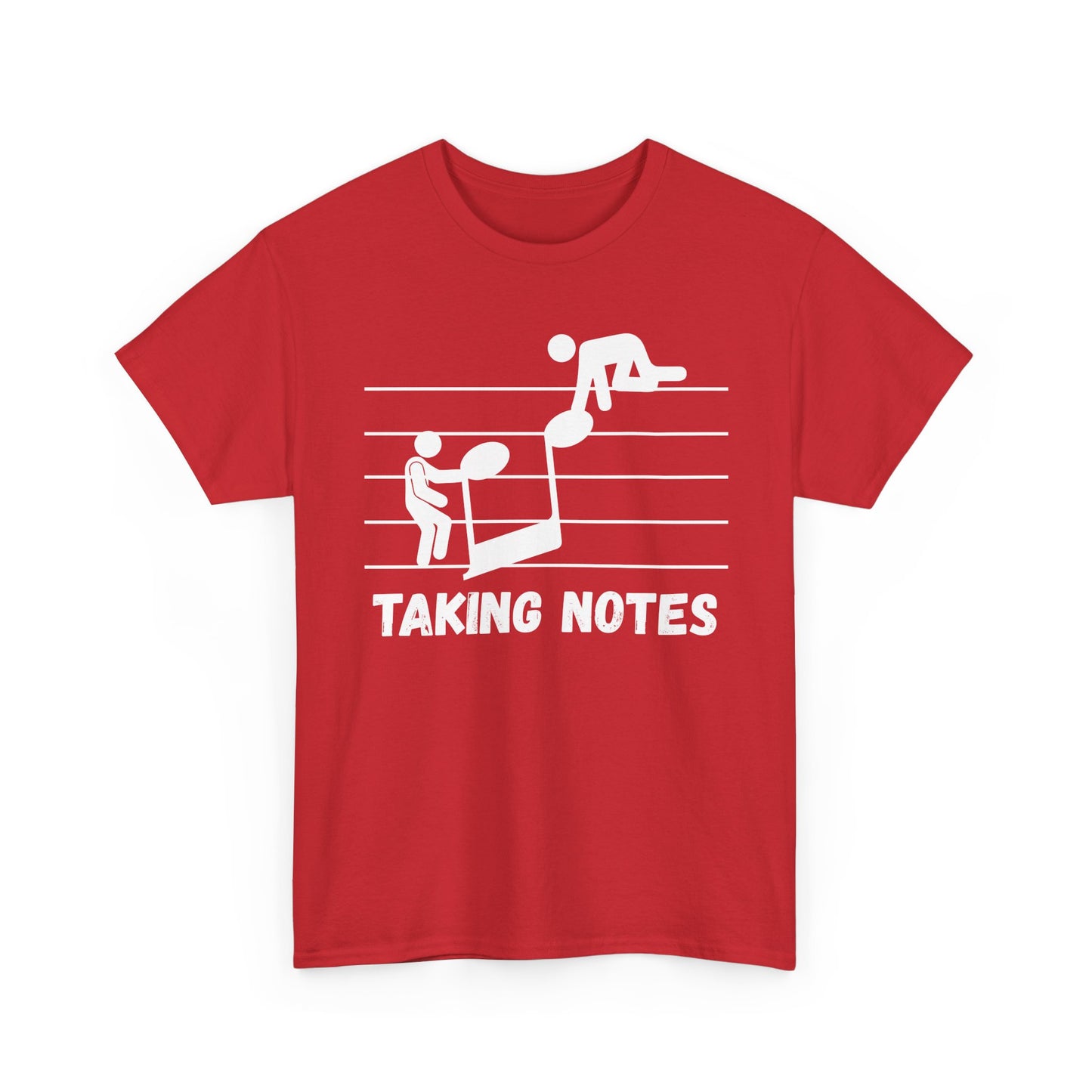 Taking Notes T-Shirt — Funny Music Staff Graphic Tee for Musicians & Music Teachers