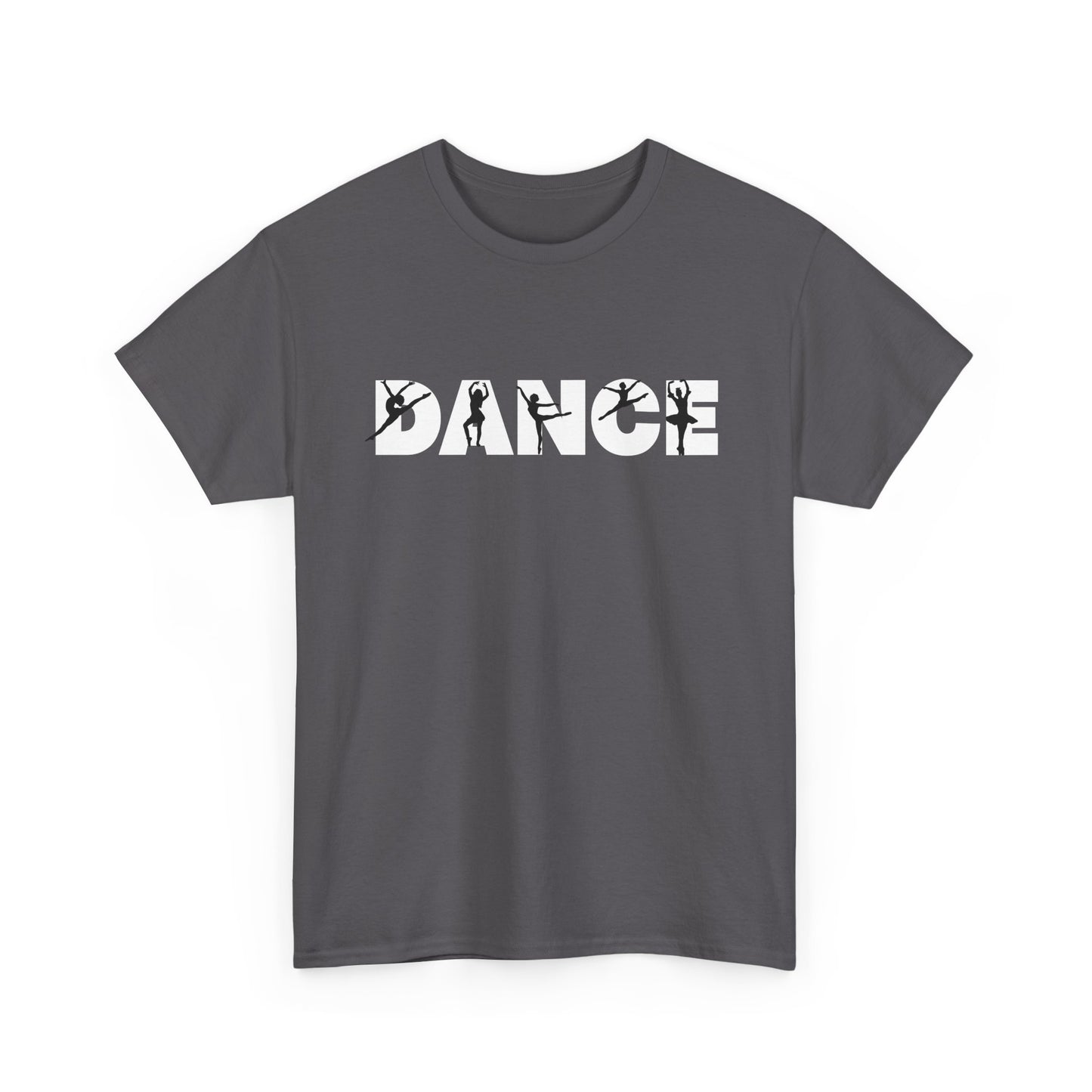 Dance T-Shirt — Bold Silhouette Dance Word Tee for Dancers & Dance Fans