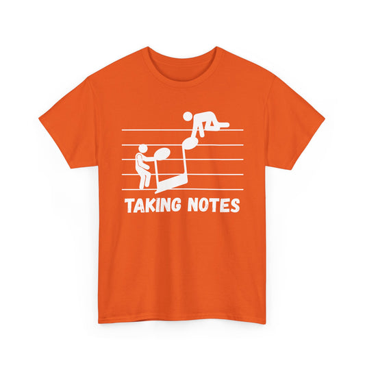 Taking Notes  — Funny Music Staff Graphic Tee
