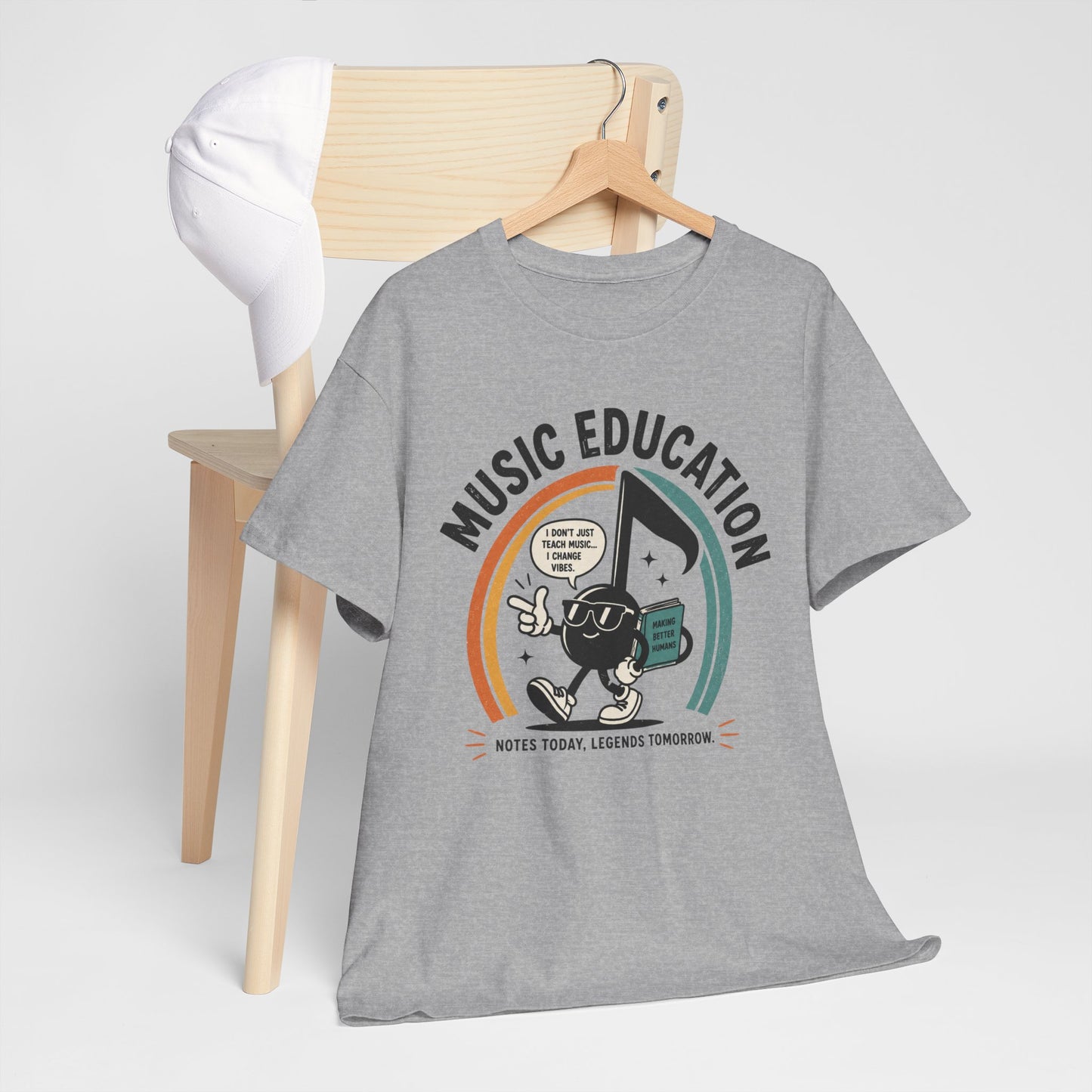 'Notes Today, Legends Tomorrow' Retro Music Teacher Tee
