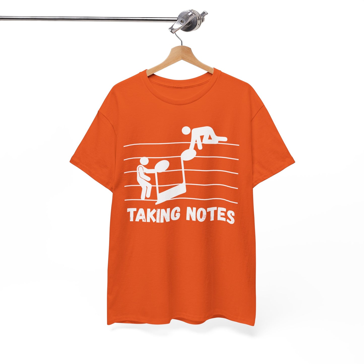 Taking Notes T-Shirt — Funny Music Staff Graphic Tee for Musicians & Music Teachers