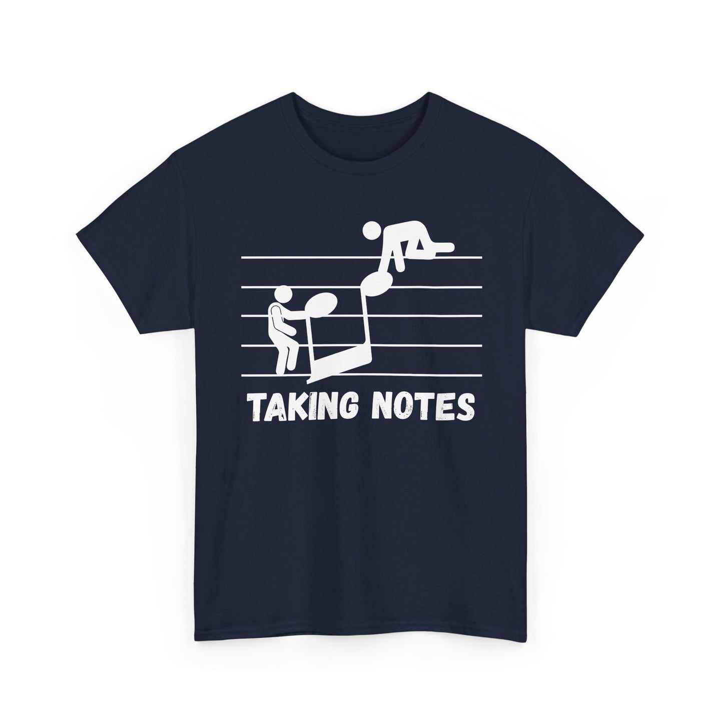 Taking Notes T-Shirt — Funny Music Staff Graphic Tee for Musicians & Music Teachers