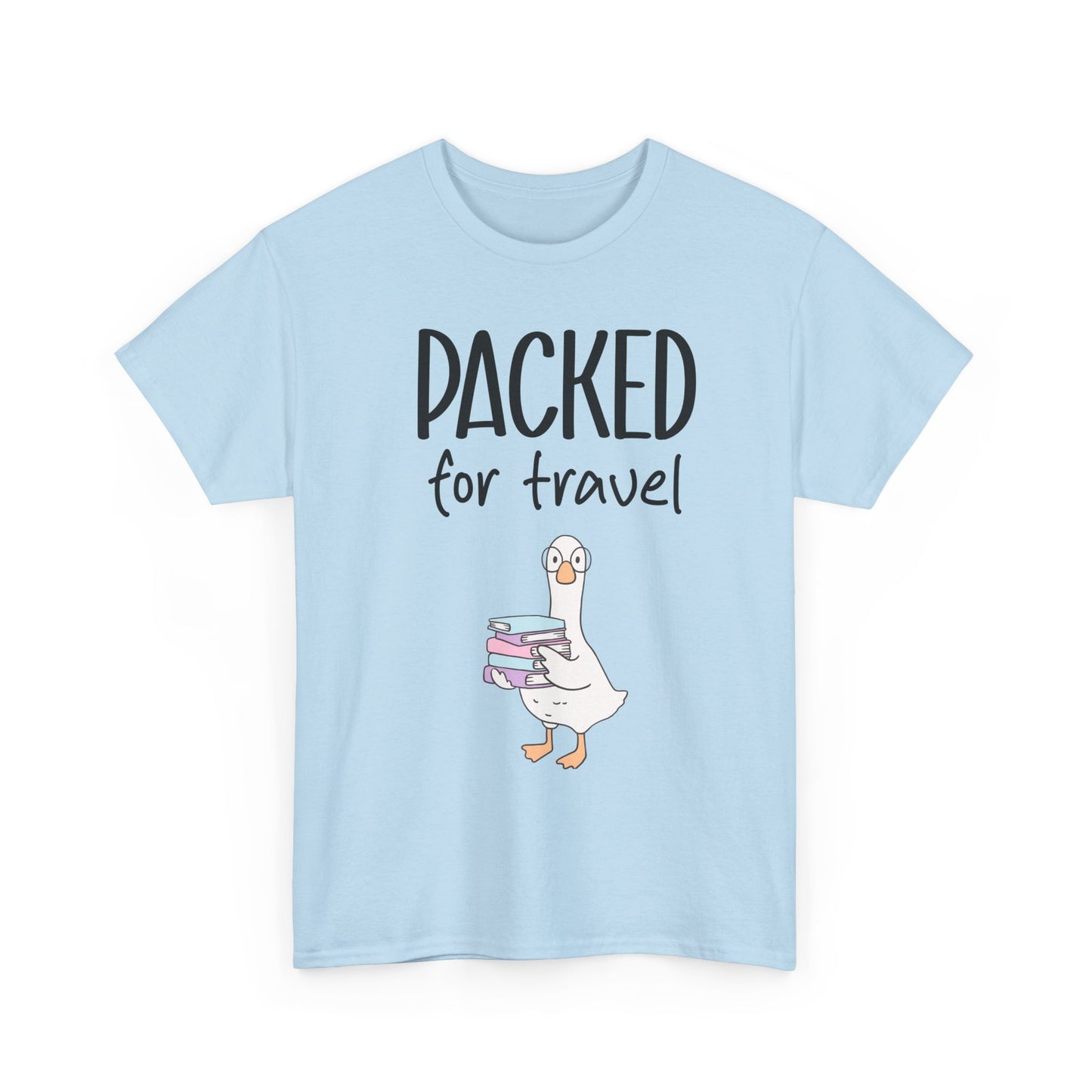 Book Lovers Goose Shirt Packed for Travel