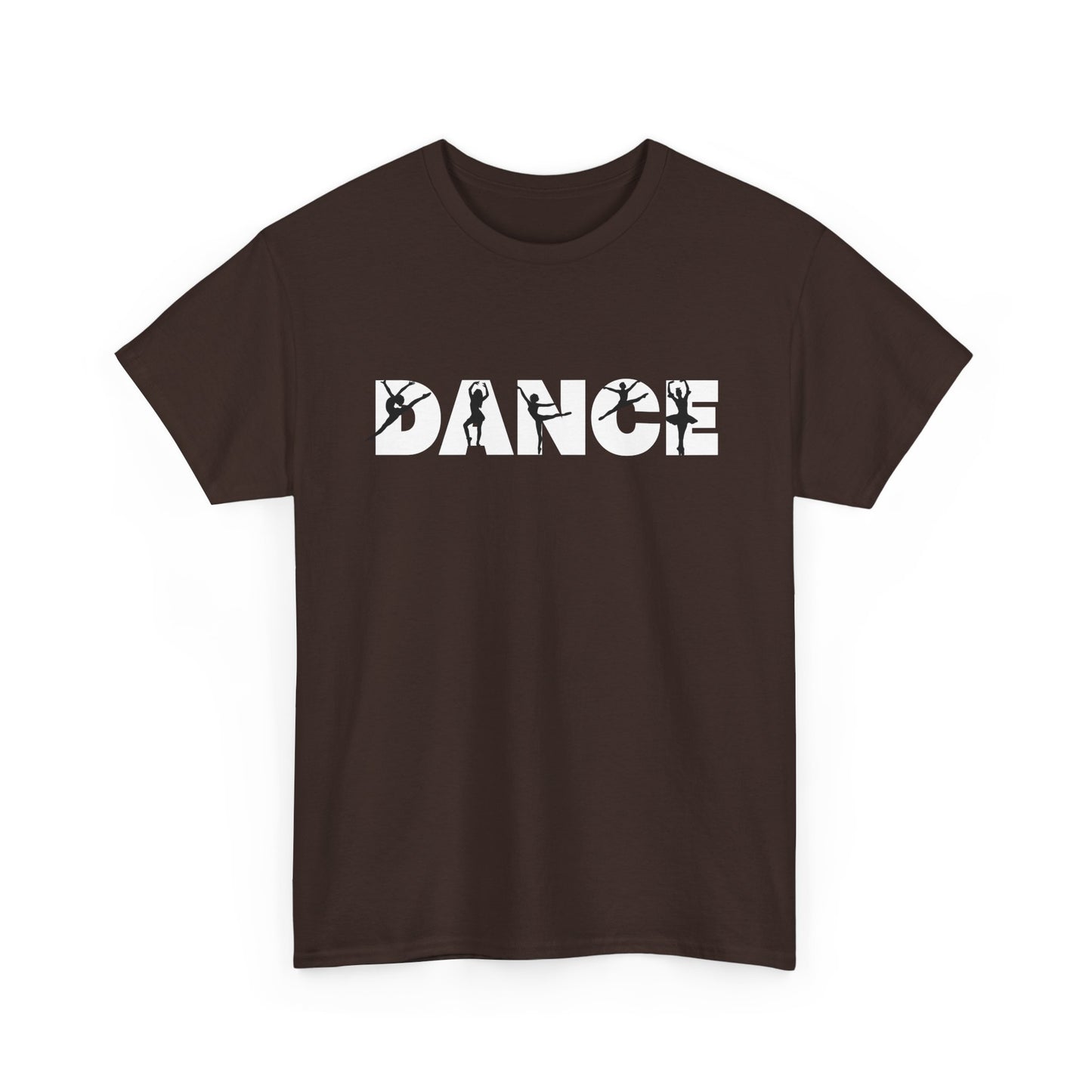Dance T-Shirt — Bold Silhouette Dance Word Tee for Dancers & Dance Fans
